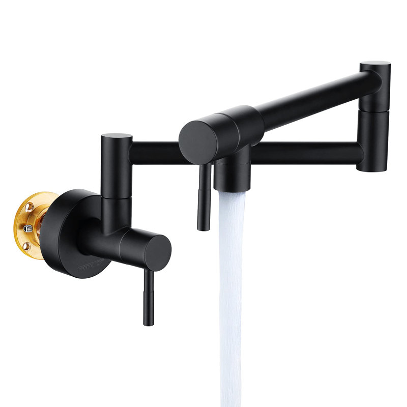 Robinet remplisseur mural avec accessoires Keboo, Noir mat