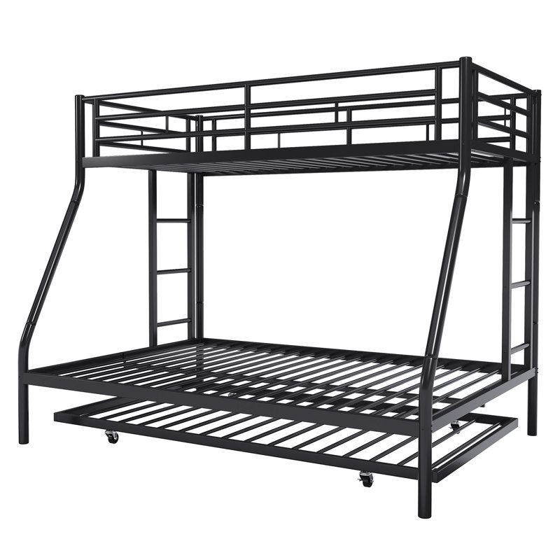  Arnya Standard Bunk Bed, Twin over Full, Black