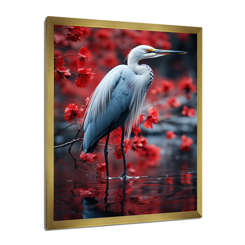 «Herbe gracieuse de Bacheller II», reproduction sur toile, Encadrement doré, H 20 po x l 12 po x P 1 po