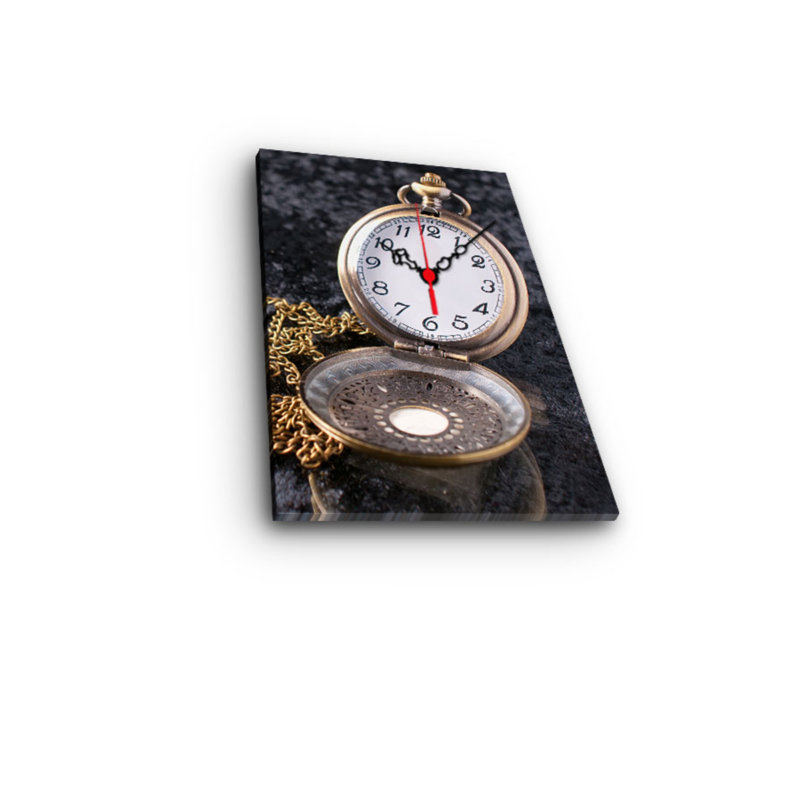 Elegant Decorative Canvas Wall Clock, 12 x 16 inches | 100% Suede Canvas, 100% Wooden Frame (Thickness: 1.2 inches) | Stylish Home Decor for Living Room, Bedroom, Office | Unique Design & Timeless Appeal