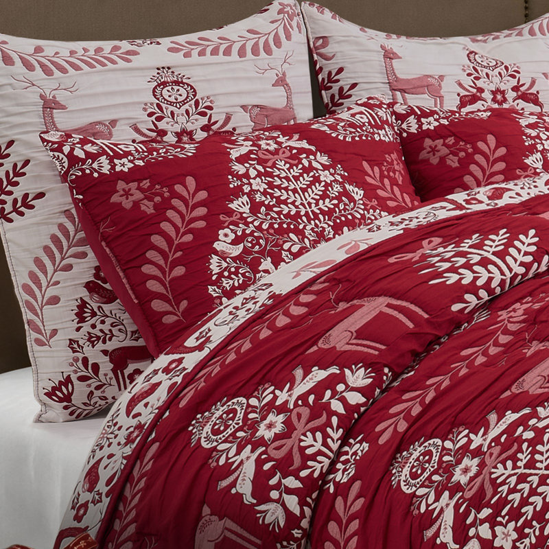 Greenland Home Fashions Noella Red Sham, King