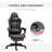 Vinsetto Racing Gaming Chair Diamond PU Leather Office Gamer Chair High Back Swivel Recliner With Footrest, Lumbar Support, Adjustable Height