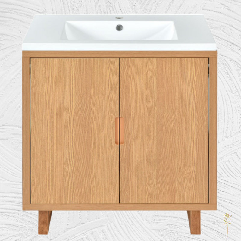 Meuble-lavabo simple 29,5 po Pasadis, Bois robuste