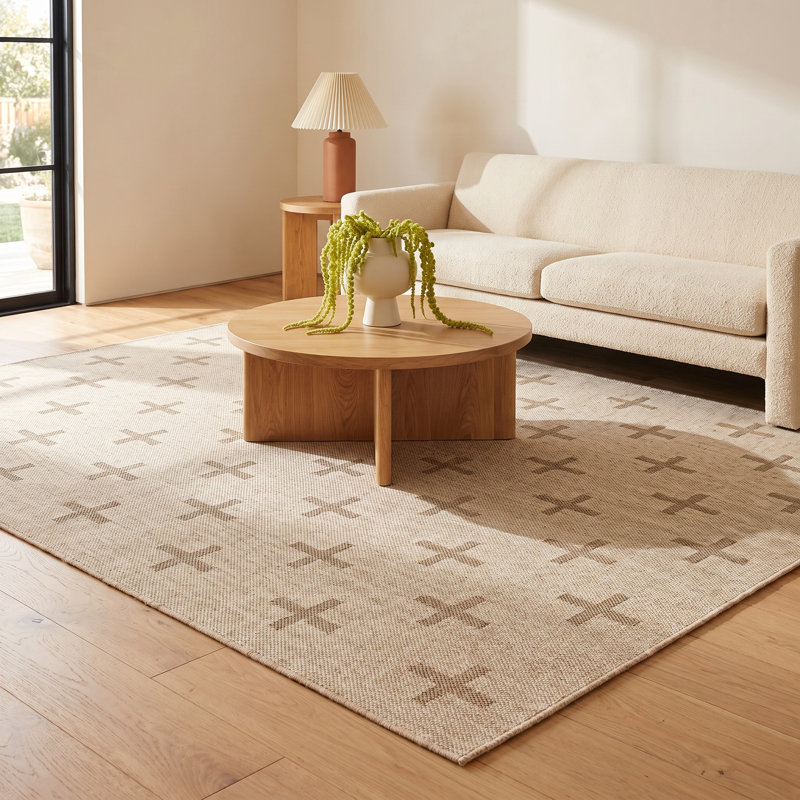 Bronwyn Geometric Machine Woven Indoor / Outdoor Rug, Rectangle 7'10" x 10'