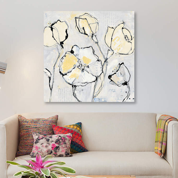 «16 Again III: With Yellow», impression sur toile, H 12 po x l 12 po x P 0,75 po, Toile tendue, Pas de tapis