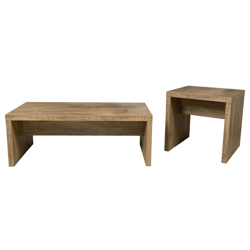 Ensemble de table basse et de table de bout 2 pièces Brianna Mango