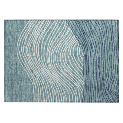 Machine Washable Indoor/Outdoor Chantille ACN2350 Stripes Rug