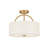 2-Light Dimmable Drum Semi Flush Mount -1824699839