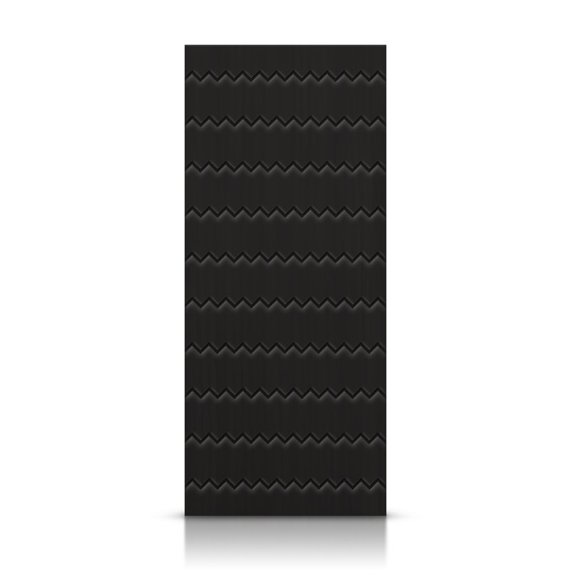 Porte standard à panneaux en bois, 36 po x 80 po, Noir