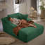 Chaise longue rembourrée en velours côtelé-105193816