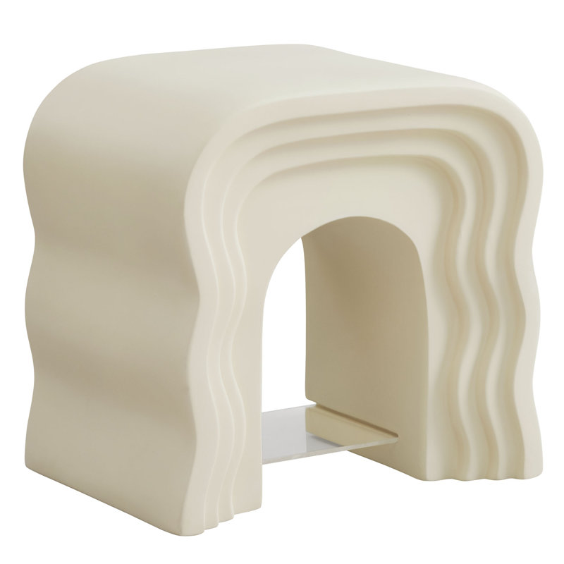 Jorin Squiggle Side Table, Ivory