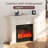 Electric Fireplace with Mantel, Electric Fireplace Insert, With Timer, Remote Control, Adjustable Flame Color, 1400W-150295632