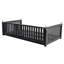 Lit simple à balançoire pour véranda avec cordes de suspension et conception sécuritaire en pente pour jardin dans la cour, noir-129882514