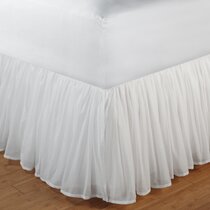 WRAP AROUND DUST RUFFLE, COTTON BLEND BED SKIRT, 14 INCH DROP – Brown's  Linens and Window Coverings