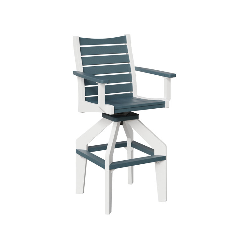 Très grand fauteuil pivotant Berlin Gardens Bristol, Blanc / Gris ardoise