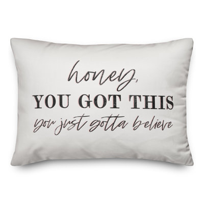  Housse de coussin rectangulaire et insert Honey You Got This