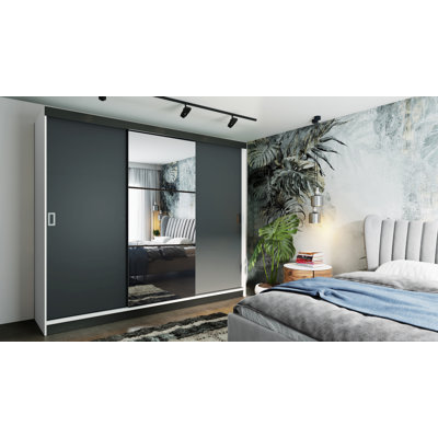 Amarey 2 Door Solid + Manufactured Wood Wardrobe