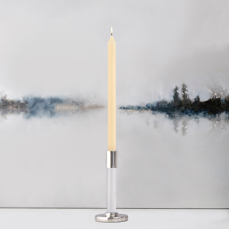 Root Candles Unscented Taper Candle, 12" H x 0.88" W x 0.88" D, Buttercream