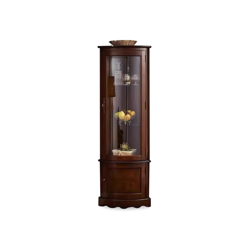 Nut-Brown Solid Wood Corner cabinet