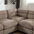 Dona 7-Piece Corduroy Upholstered Modular Sectional With Ottoman, Pillowtop Arm-126171552