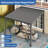 Patio Gazebo Lean to Wall Mounted Pergola with Sloping Galvanized Steel Roof-119304845-114248692