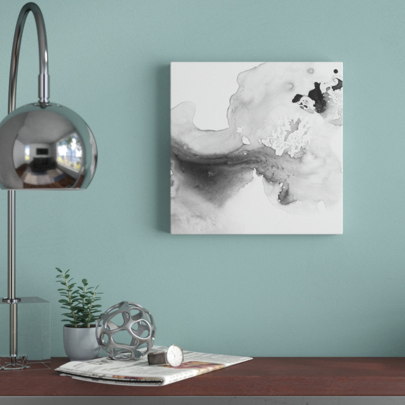 Smoke & Water II by Ethan Harper - Wrapped Canvas Painting, 30cm H x 30cm W