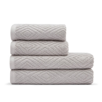 Diamond Geo Sculpted Cotton Towels