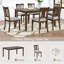Ensemble de table de salle à manger 7 pièces avec 6 chaises rembourrées