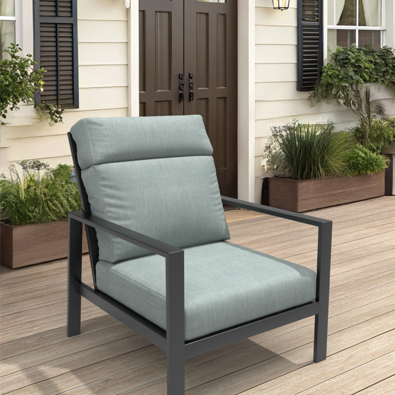 Coussin pour l'extérieur 24,5 x 27 po Sunbrella Arnisa, Cast brume