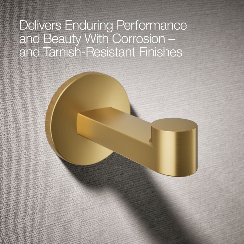 Components™ Robe Hook, Vibrant Brushed Moderne Brass