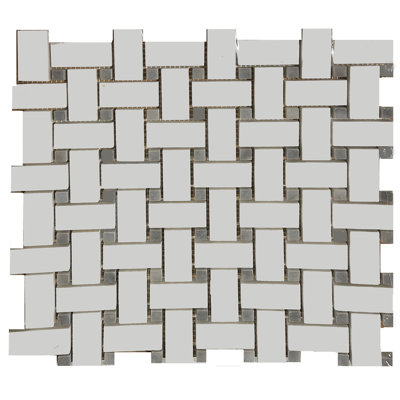 Marble Basketweave Mosaic Wall & Floor Tile