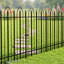24" W Metal Decorative Garden Fence, 5 Panels, No Digging Patio Border-940263398