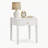 Elegant Scalloped Edge Nightstand White Bedside Table with Accent Drawer