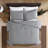 Eddie Bauer Preston Grey Cotton Flannel Reversible Duvet Cover Set-21974805