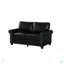 Causeuse de salon en similicuir noir