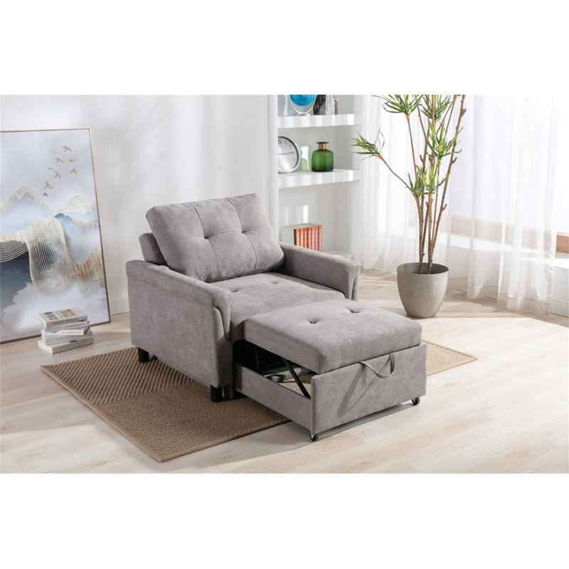 Fauteuil convertible 35 po Hannah, Gris