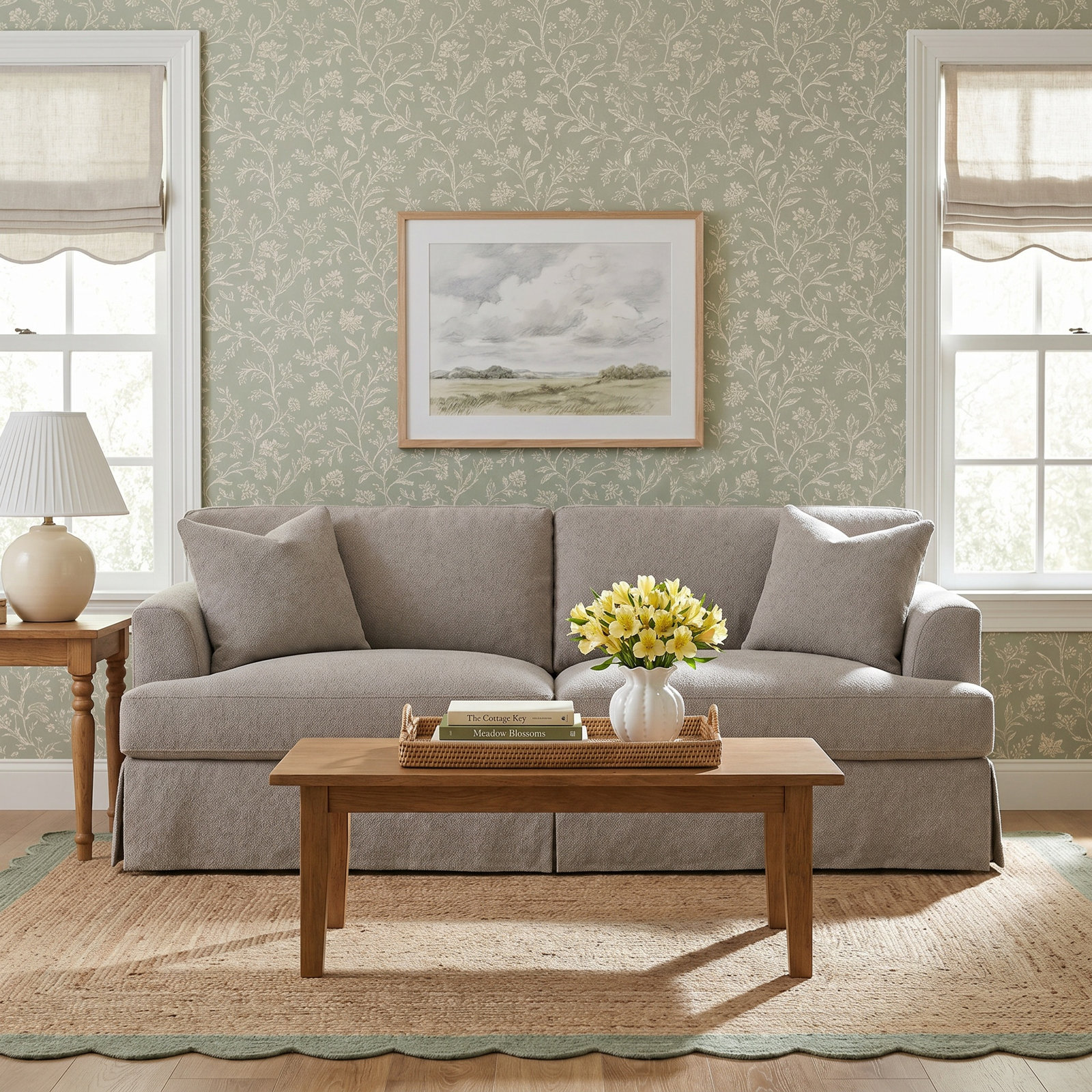 Lucia 92.5'' Upholstered Sleeper Sofa, Cruise Adrift Woven Stripe