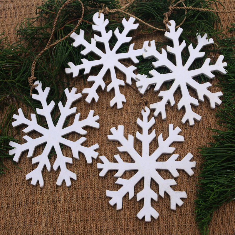 Set of 4 Snowflake Holiday Shaped Ornament