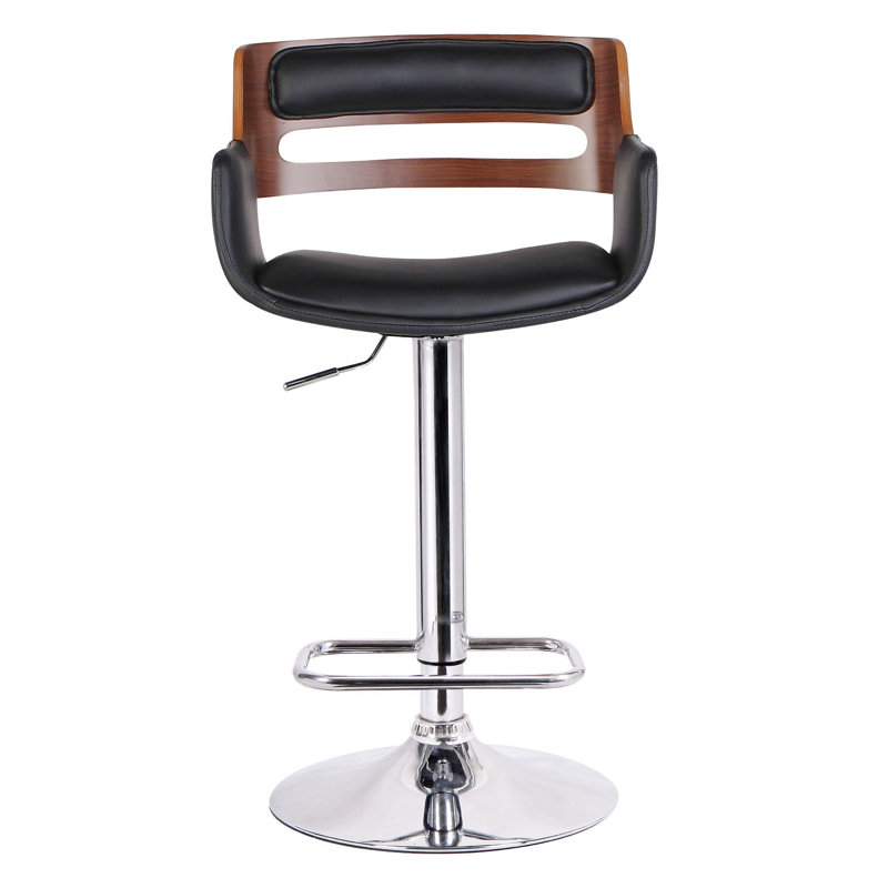 Tabouret de bar pivotant à hauteur réglable Cormac, Noir