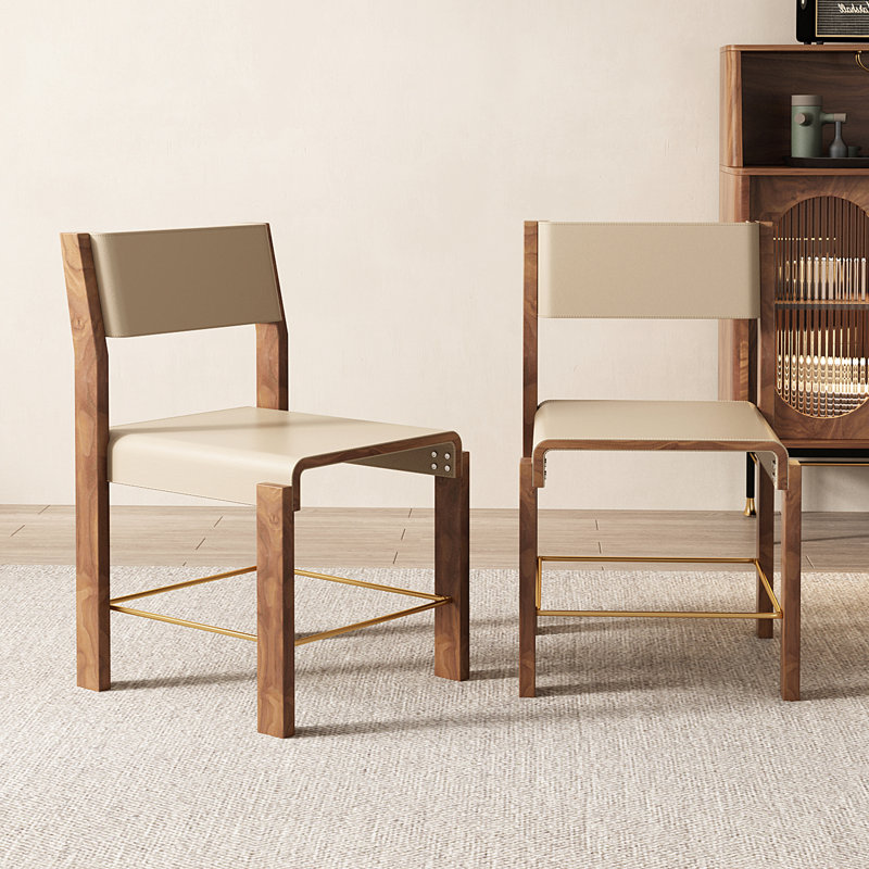Genuine Leather Upholstered Dining Chair
