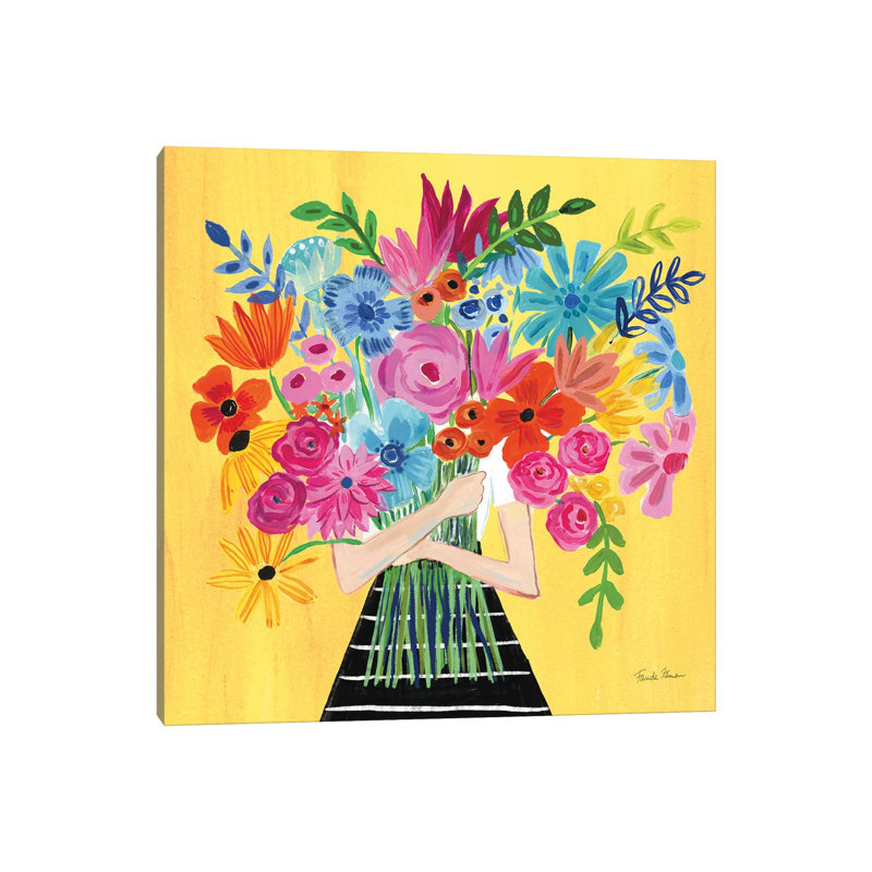 A Bunch of Flowers I 1 Piece Wrapped Canvas Wall Art, 93.98 cm H x 93.98 cm W x 3.175 cm D
