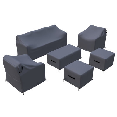 All-Weather Patio Conversation Set Cover For Sofa Seating Group With Cushions