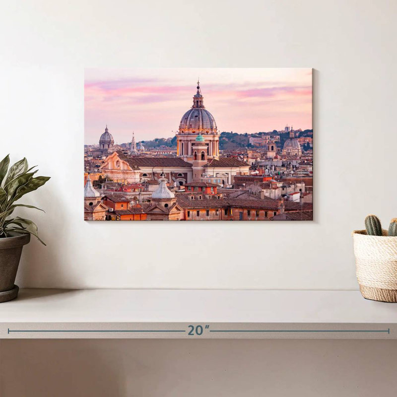 Paysage de coucher de soleil Kavia Rome, H 8 po x l 12 po
