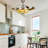 Dahlke 42" Tiffany Remote Control Invisible Ceiling Fan Light with LED Light - Professional Grade