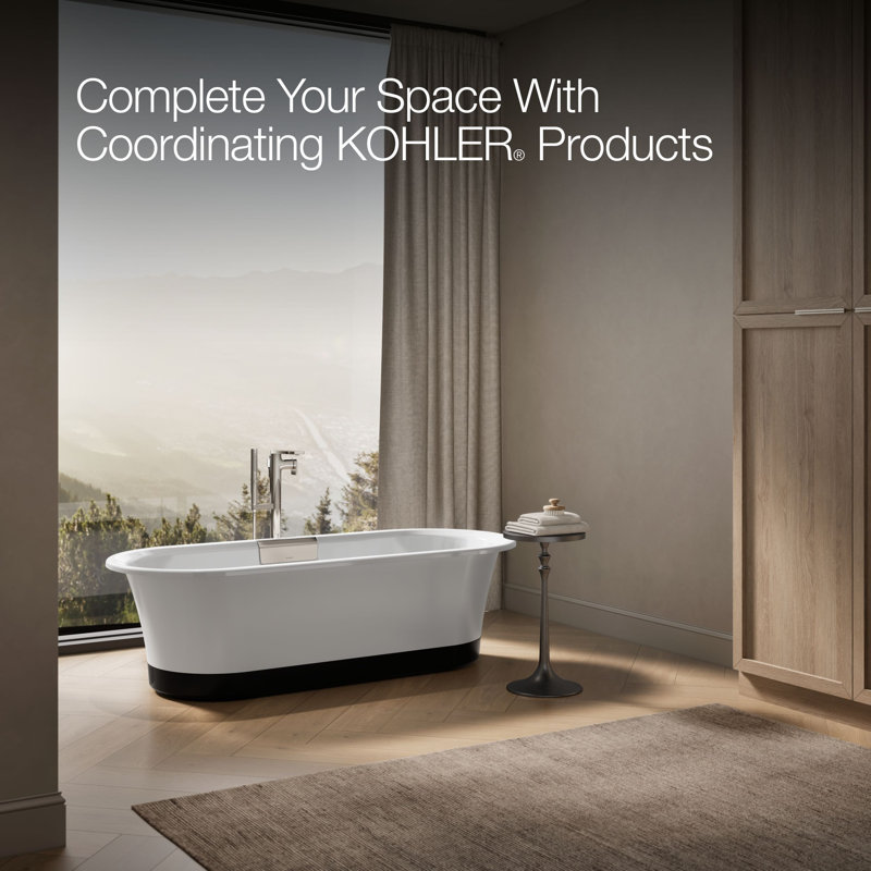Volute 70-7/8 In. X 30-3/8 In. Freestanding Bath With Base