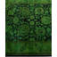 Overdyed Hand-Knotted Wool Modern-Contemporary Green Runner 2' 7" x 8' 8"