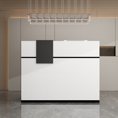55.1'' W Reception Desk With Locking Drawer