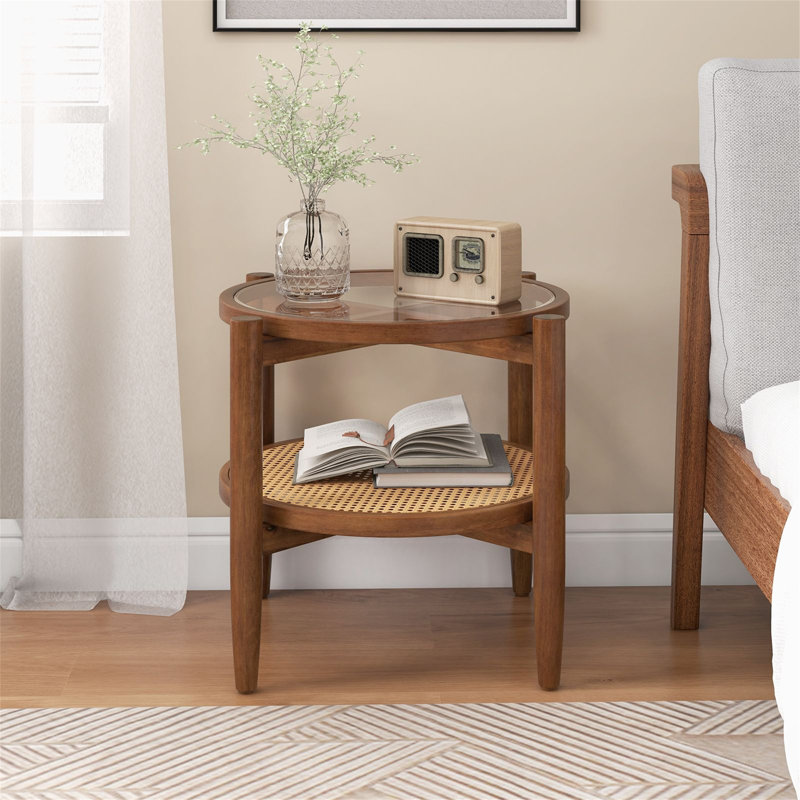 Glass Top End Table