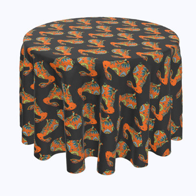 Geometric Round Easter Tablecloth