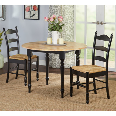 Tseri 3 Piece Drop Leaf Solid Wood Dining Set